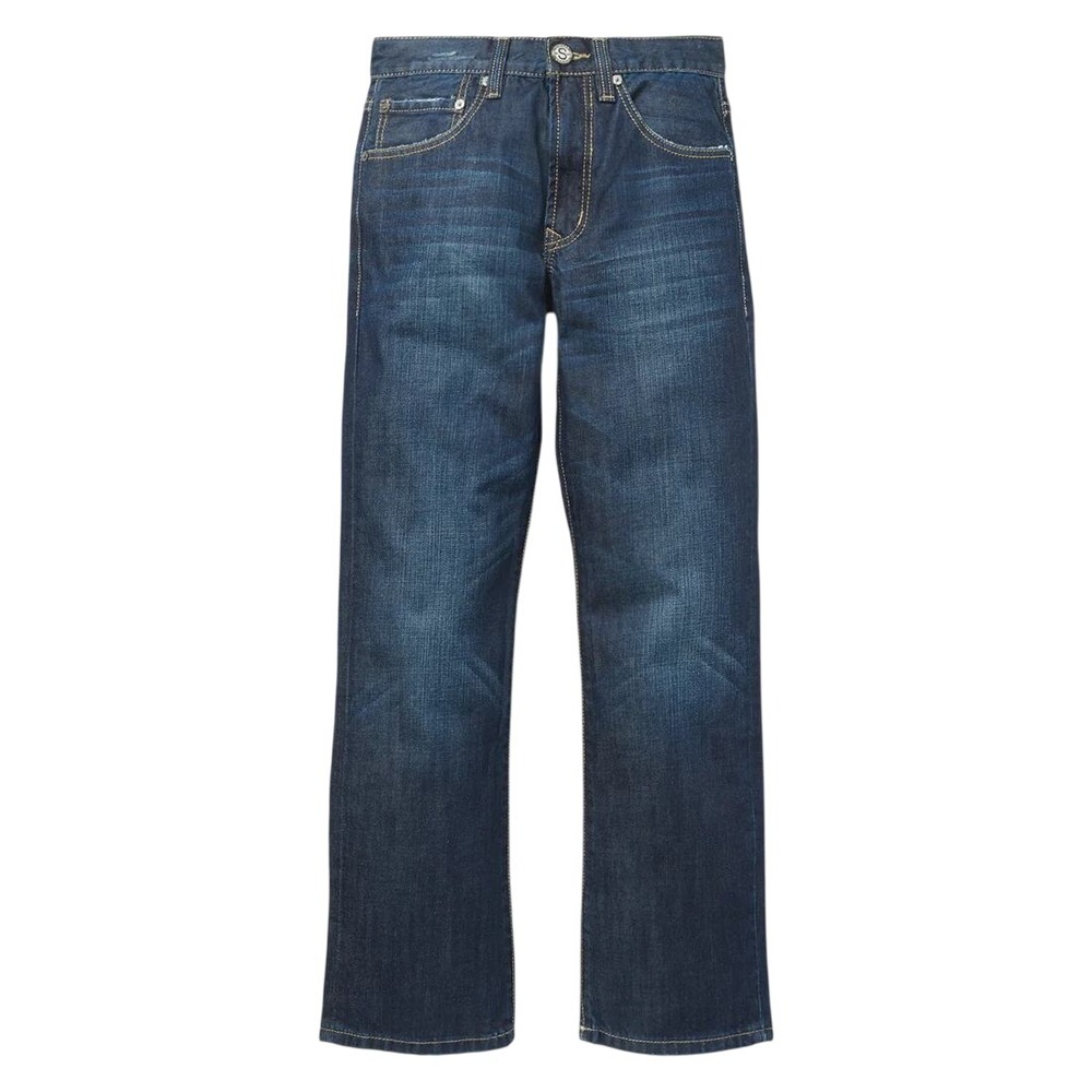 Stetson 1312 Modern Straight Leg Jeans Men 38x34 Dark Boot Cut Stitched X Pocket